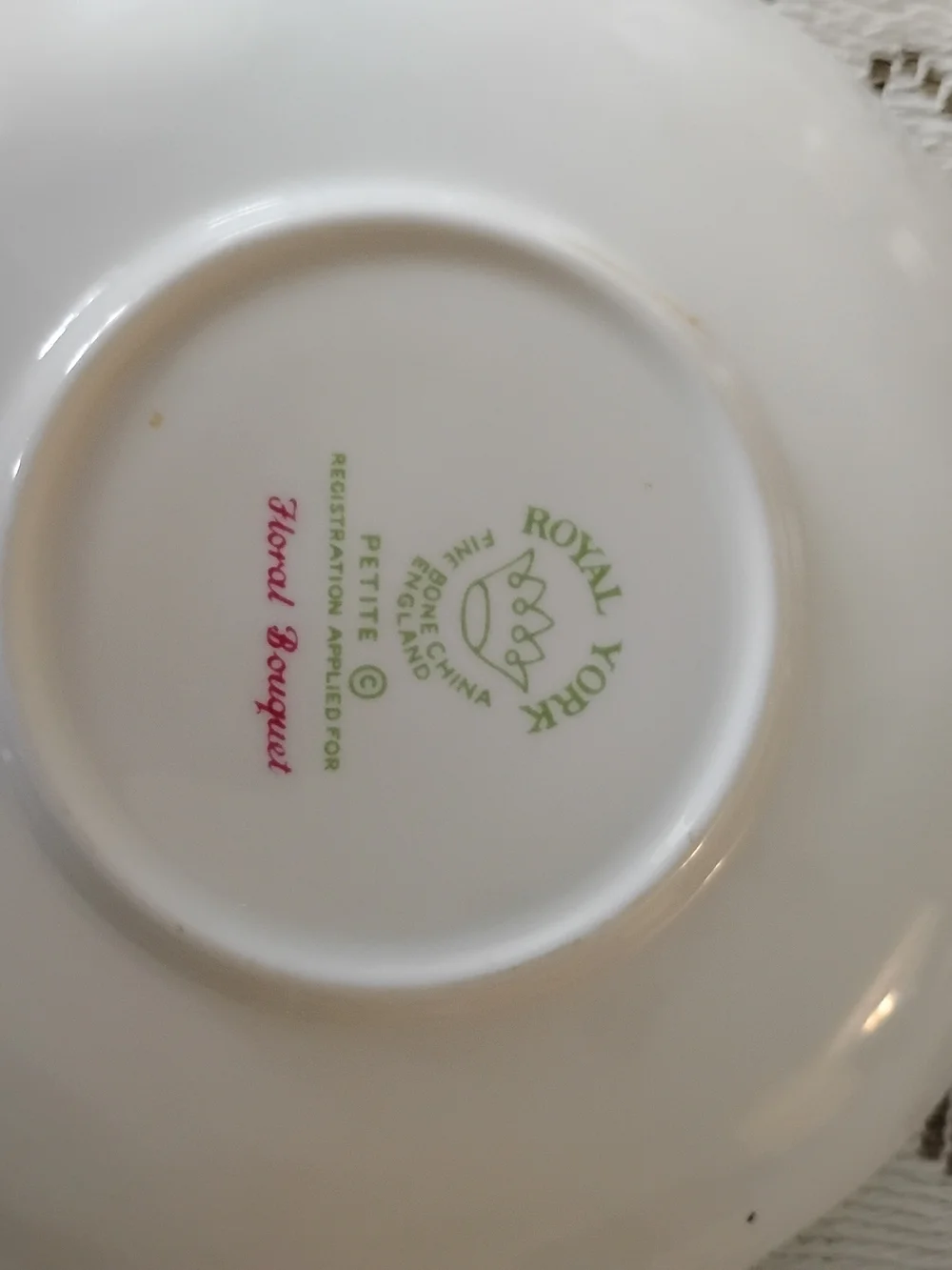 Royal York Fine Bone China Teacup and Saucer Set. Floral Bouquet.